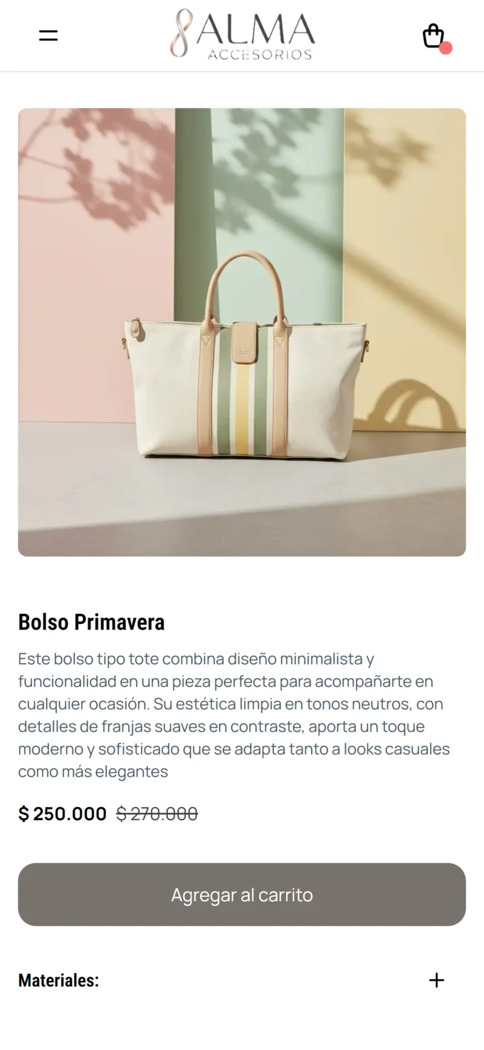 Vista de la tienda en línea — pantalla 3