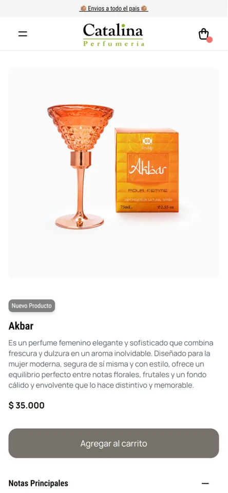 Galería de productos destacados en tienda digital